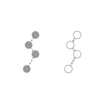 Route icon. Grey set . Stock Illustration