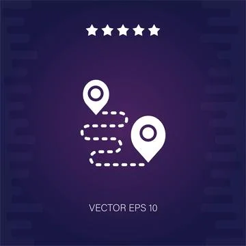 Route  icon Stock Illustration
