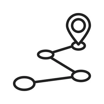 Route Icon Image. Illustrazione stock