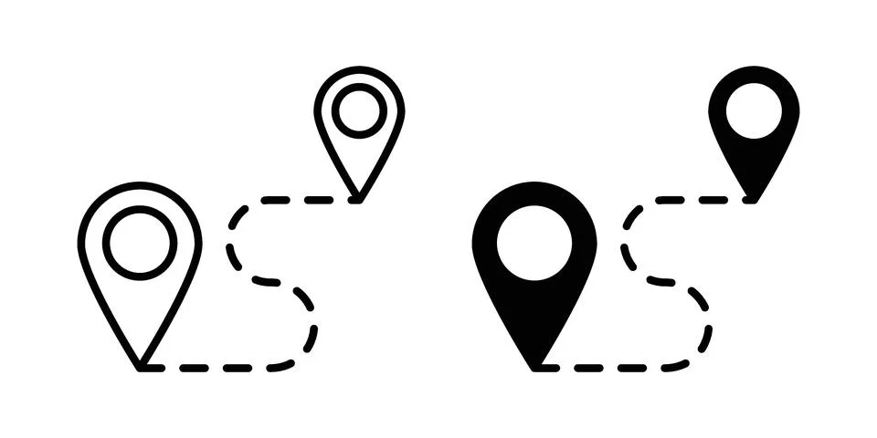 Route icon or illustration vector symbols Stock Illustration