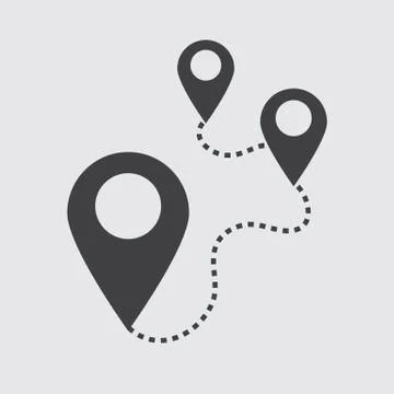 Route Icon, Route Icon Vector. Stock Illustration
