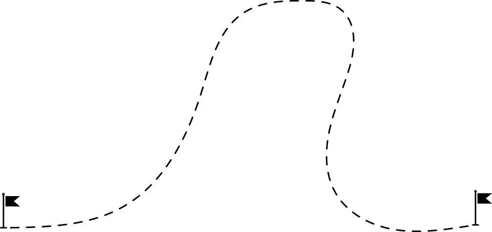 Route icon. Two points with dotted path and location pin. Route location Иллюстрация