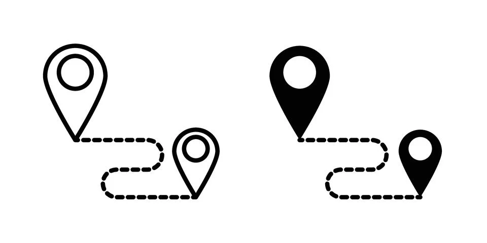 Route icon vector design illustrations Stock Illustration