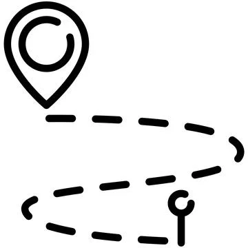 Route line icon. Navigation outline vector sign. Stock Illustration