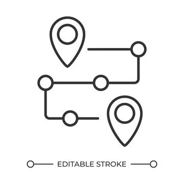 Route linear icon Stock Illustration