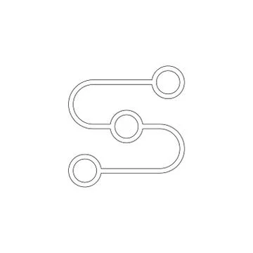 Route location. flat vector icon Illustrazione stock