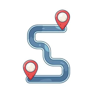 Route map Stock Illustration