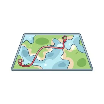 Route map Stock Illustration