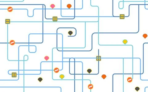 Route map pattern. Road map city background. Vector illustration 스톡 일러스트