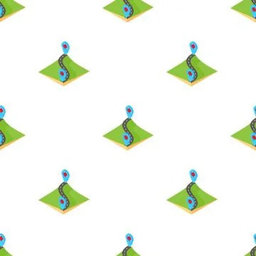 Route map pattern seamless vector Stock Illustration