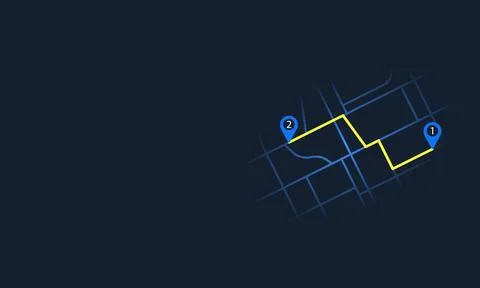 Route map with points. Online service, Delivery, Vehicle rent Stock Illustration