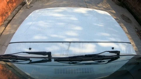 Route Motion Graphics on the car bonnet. Stock Footage 125125796