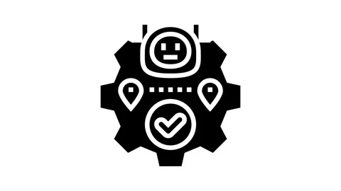 Route optimization autonomous delivery glyph icon animation Stock Footage 326152285
