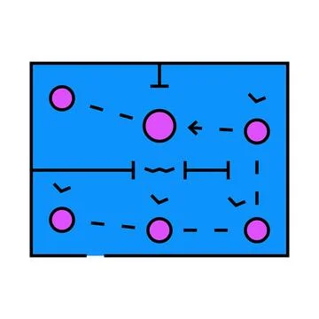 Route optimization autonomous delivery icon color illustration Stock Illustration