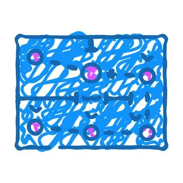 Route optimization autonomous delivery icon doodle illustration Stock Illustration