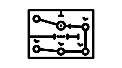 Route optimization autonomous delivery line icon animation 스톡 동영상 326760263