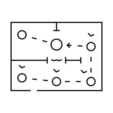 Route optimization autonomous delivery line icon vector illustration Illustrazione stock