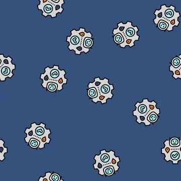 Route optimization autonomous delivery vector seamless pattern 스톡 일러스트