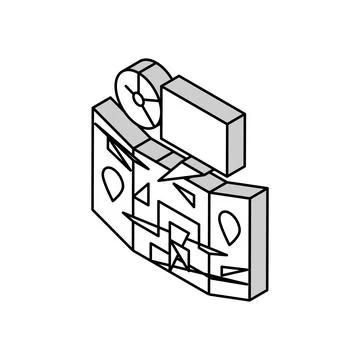 Route optimization logistic manager isometric icon vector illustration イラスト素材
