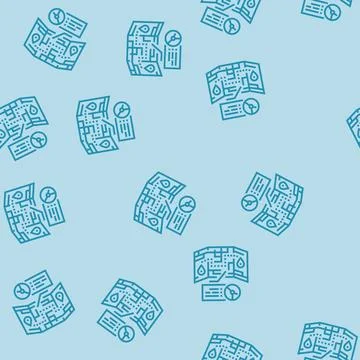 Route optimization logistic manager line seamless pattern Stock Illustration