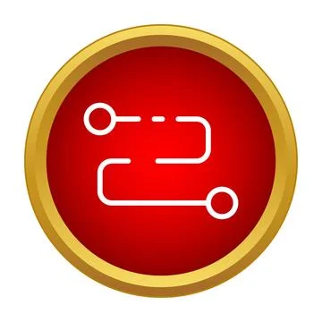 Route path map navigation process journey icon Illustration