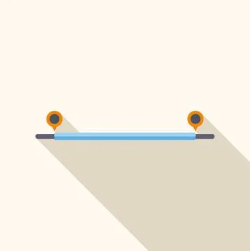 Route path map with start and finish pins Illustrazione stock
