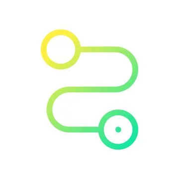 Route pixel perfect gradient linear ui icon 스톡 일러스트