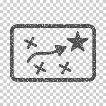 Route Plan Grainy Texture Icon Illustrazione stock