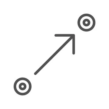 Route planner line icon Stock Illustration