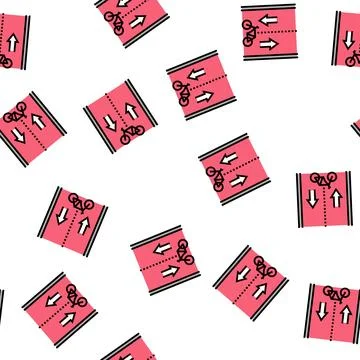 Route for riding bicycle vector seamless pattern Stock Illustration