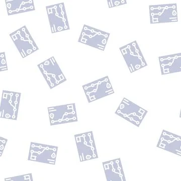 Route scheme glyph vector seamless pattern Stockillustratie