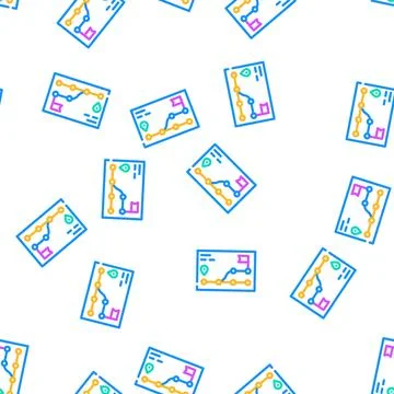 Route scheme vector seamless pattern Stock Illustration