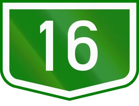 Route shield of a numbered main road in Hungary Stock Illustration