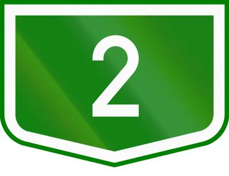 Route shield of a numbered main road in Hungary Stock Illustration