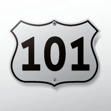 Route Sign 101 Stock Illustration