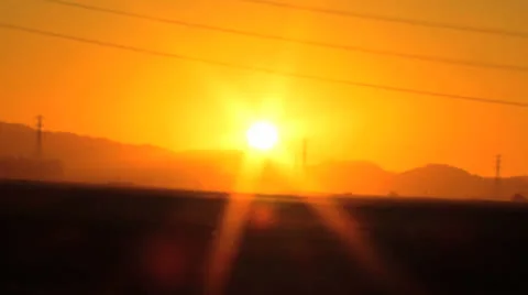 Route &amp; Sun Stock Footage 25913393