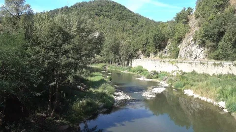 The route of Ter by Ripoll, Girona Stock Footage 120329360