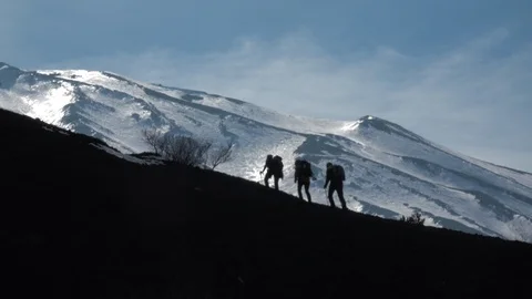 A route through the etna Stock Footage 88628624