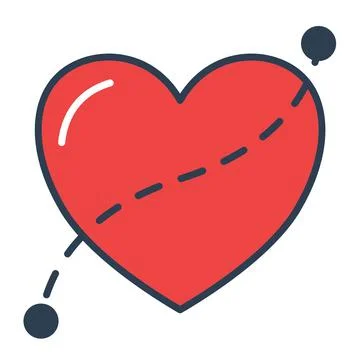Route Through Heart Illustrazione stock