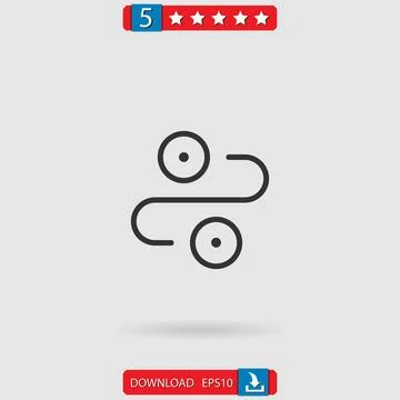 Route vector icon Stock Illustration