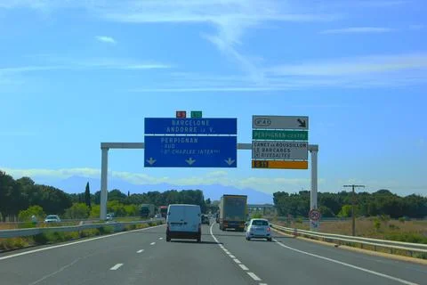Route vers l'Espagne  Stock Photos