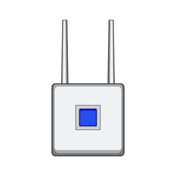 Router 5g modem cartoon vector illustration Illustrazione stock