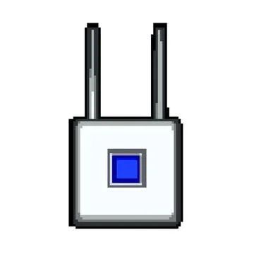 Router 5g modem pixel art vector illustration Stock Illustration