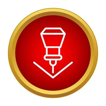 Router bit engraving or carving icon Stock Illustration