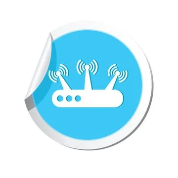 Router BLUE LABEL Stock Illustration