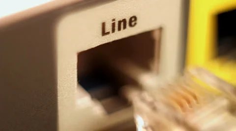 Router with Cable Stock Footage 4830642