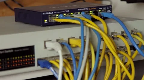 ROUTER CABLES  Stock Footage 1389269