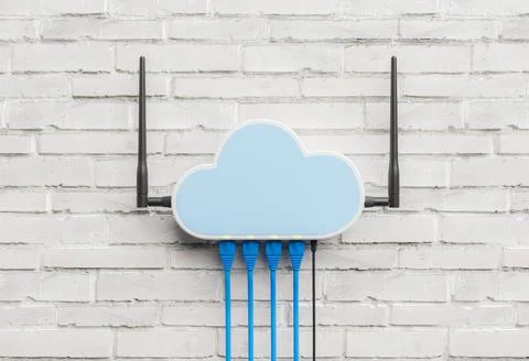 Router in cloud computing concept Stock-Fotos