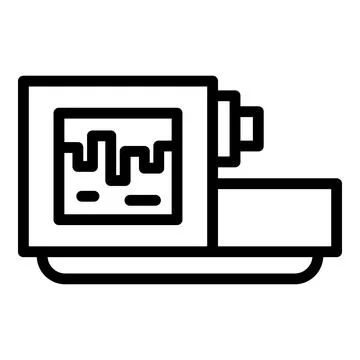 Router cnc machine icon outline vector. Work lathe Stock Illustration