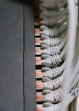 Router Connection Cables Internet Cable Fotos de archivo